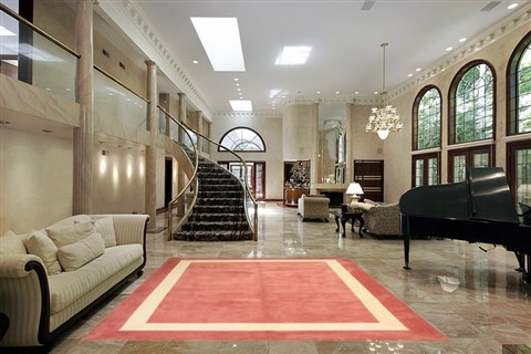 Modern Red Machine Made 80 X 100 Area Rug 300-17443 Image 1