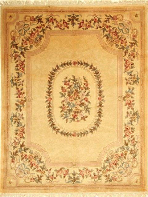 Tabriz Beige Hand Tufted 80 X 100 Area Rug 300-17444 Image 0