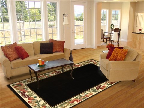 Modern Black Hand Tufted 80 X 100 Area Rug 300-17449 Image 4