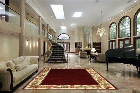 Modern Red Hand Tufted 80 X 100 Area Rug 300-17451 Image 1