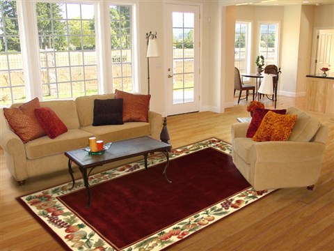 Modern Red Hand Tufted 80 X 100 Area Rug 300-17451 Image 4