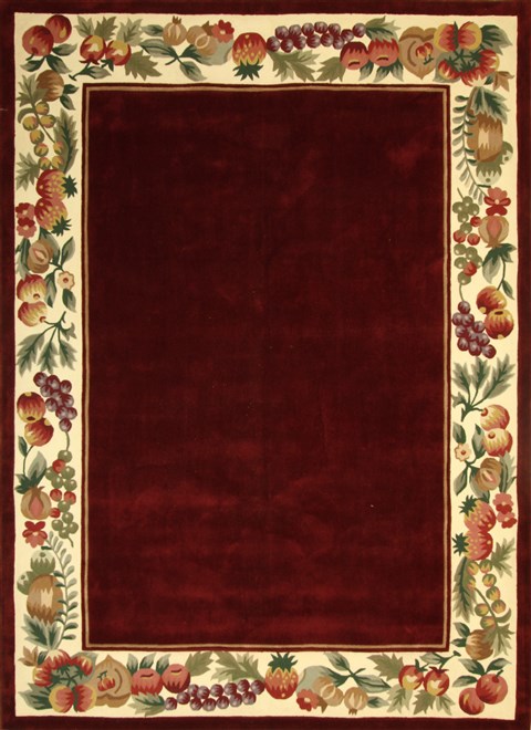 Modern Red Hand Tufted 80 X 100 Area Rug 300-17451 Image 0