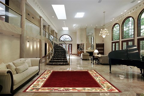 Modern Red Hand Tufted 80 X 100 Area Rug 300-17453 Image 1