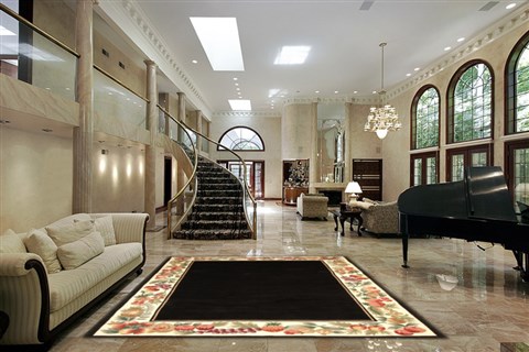 Modern Black Hand Tufted 80 X 100 Area Rug 300-17454 Image 1