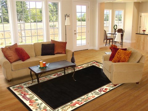 Modern Black Hand Tufted 80 X 100 Area Rug 300-17454 Image 4