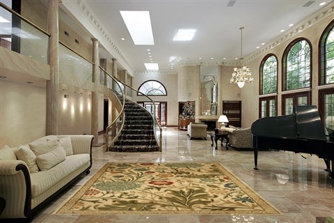 Agra Multicolor Machine Made 80 X 130 Area Rug 300-17458 Image 1