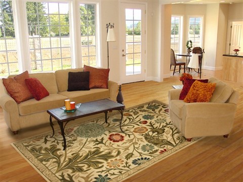 Agra Multicolor Machine Made 80 X 130 Area Rug 300-17458 Image 4