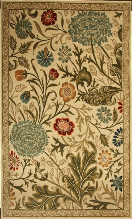 Agra Multicolor Machine Made 80 X 130 Area Rug 300-17458 Image 0