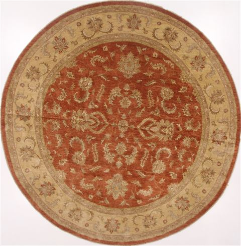 Ziegler Beige Round Hand Knotted 1111 X 121  Area Rug 250-17473 Image 0