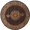 Tabriz Black Round Hand Knotted 85 X 85  Area Rug 250-17475 Thumb 0