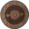 Tabriz Black Round Hand Knotted 85 X 85  Area Rug 250-17475 Thumb 0