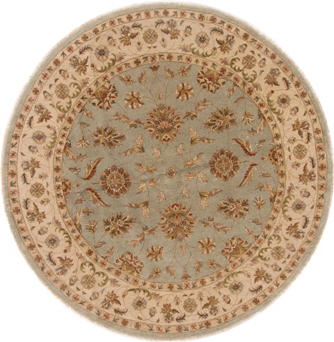 Ziegler Blue Round Hand Knotted 911 X 101  Area Rug 250-17476 Image 0
