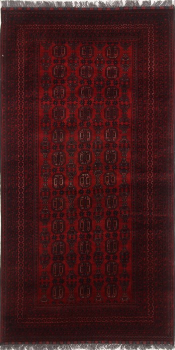 Turkman Red Hand Knotted 34 X 64  Area Rug 250-17483 Image 0