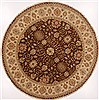 Ziegler Brown Round Hand Knotted 101 X 101  Area Rug 250-17485 Thumb 0