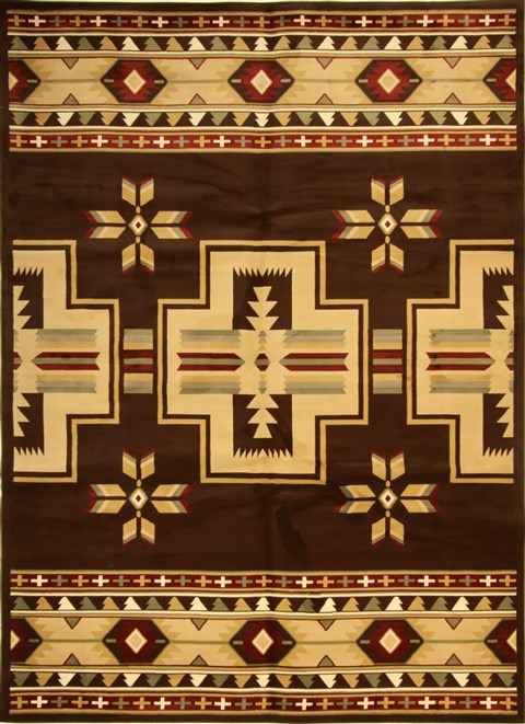 Modern Brown Machine Made 71 X 108  Area Rug 300-17486 Image 0