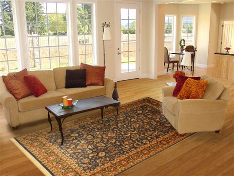 Modern Blue Machine Made 80 X 110 Area Rug 300-17487 Image 4