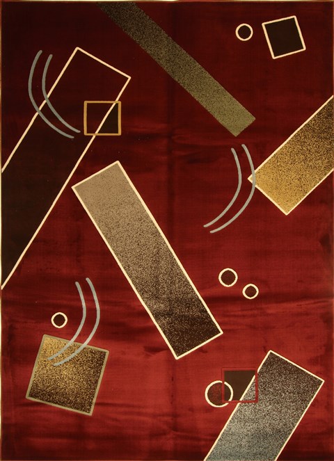 Modern Red Machine Made 71 X 108  Area Rug 300-17490 Image 0