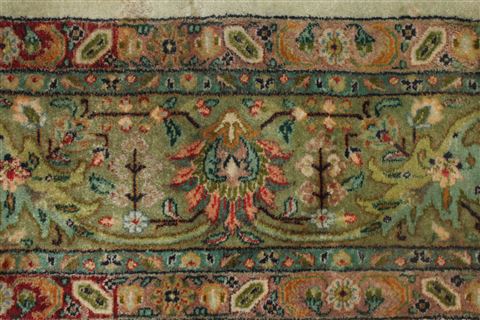 Tabriz Beige Hand Knotted 63 X 104 Area Rug 400-17514 Image 11