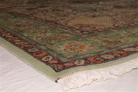 Tabriz Beige Hand Knotted 63 X 104 Area Rug 400-17514 Image 13