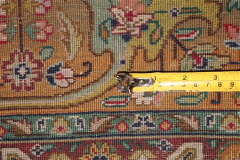 Tabriz Beige Hand Knotted 63 X 104 Area Rug 400-17514 Image 16