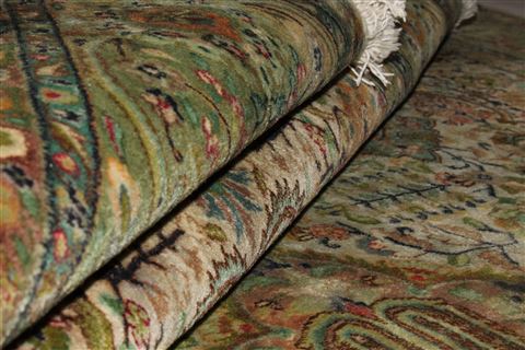 Tabriz Beige Hand Knotted 63 X 104 Area Rug 400-17514 Image 18