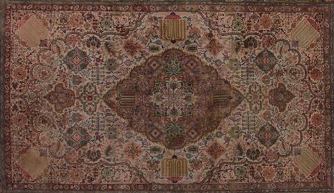 Tabriz Beige Hand Knotted 63 X 104 Area Rug 400-17514 Image 2