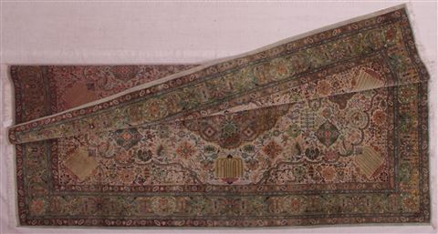 Tabriz Beige Hand Knotted 63 X 104 Area Rug 400-17514 Image 3