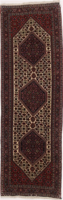 Bidjar Beige Runner Hand Knotted 25 X 78  Area Rug 251-17518 Image 0