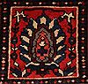 Bakhtiar Red Hand Knotted 89 X 116  Area Rug 400-17527 Thumb 19