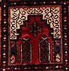Bakhtiar Red Hand Knotted 89 X 116  Area Rug 400-17527 Thumb 22