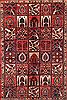 Bakhtiar Red Hand Knotted 89 X 116  Area Rug 400-17527 Thumb 3