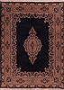 Kerman Blue Hand Knotted 90 X 123 Area Rug 400-17530 Thumb 0