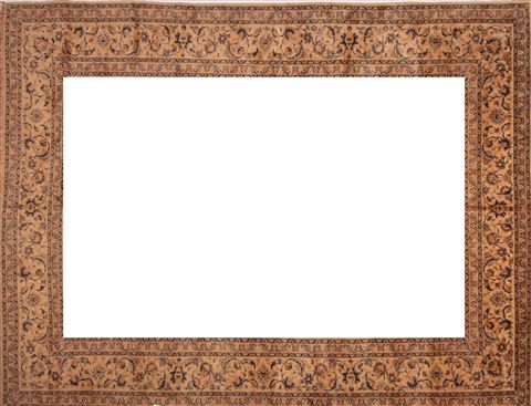 Kashan Beige Hand Knotted 101 X 133 Area Rug 400-17531 Image 4