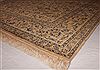 Kashan Beige Hand Knotted 101 X 133  Area Rug 400-17531 Thumb 9