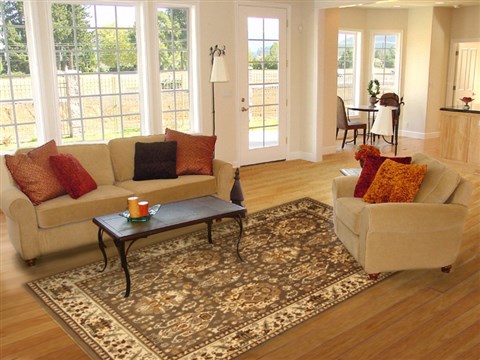 Modern Brown Machine Made 80 X 108 Area Rug 300-17534 Image 4
