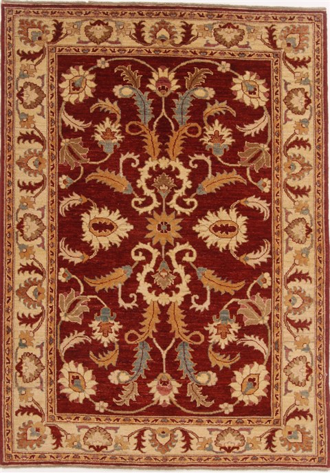 Pishavar Red Hand Knotted 47 X 65  Area Rug 250-17535 Image 0