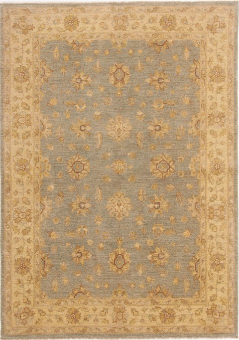 Pishavar Blue Hand Knotted 50 X 70 Area Rug 250-17543 Image 0