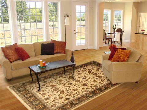 Modern Beige Machine Made 80 X 108 Area Rug 300-17546 Image 4