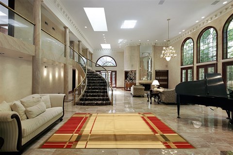 Modern Beige Machine Made 80 X 110 Area Rug 300-17550 Image 1