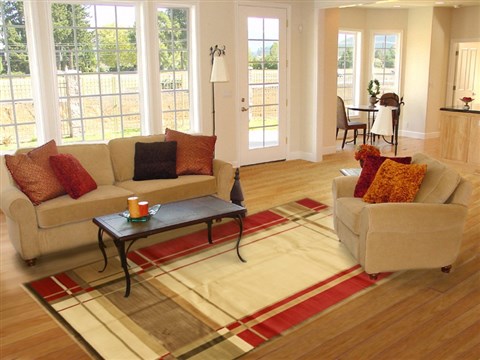 Modern Beige Machine Made 80 X 110 Area Rug 300-17550 Image 4