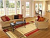 Modern Beige Machine Made 80 X 110 Area Rug 300-17550 Thumb 4