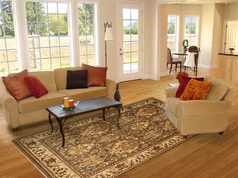Modern Brown Machine Made 80 X 108 Area Rug 300-17552 Image 4