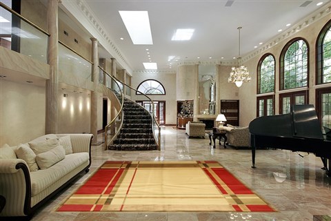 Modern Beige Machine Made 80 X 110 Area Rug 300-17553 Image 1