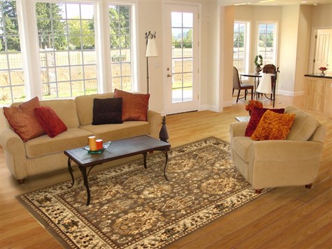 Modern Brown Machine Made 80 X 108 Area Rug 300-17556 Image 4