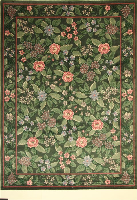 Modern Green Machine Made 80 X 110  Area Rug 300-17557 Image 0