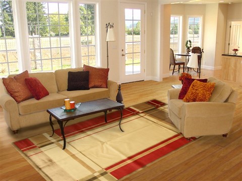 Modern Beige Machine Made 80 X 110 Area Rug 300-17561 Image 4