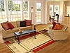 Modern Beige Machine Made 80 X 110 Area Rug 300-17561 Thumb 4