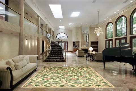 Modern Green Machine Made 80 X 110 Area Rug 300-17563 Image 1