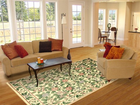 Modern Green Machine Made 80 X 110 Area Rug 300-17563 Image 4