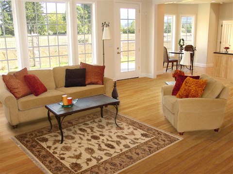 Tabriz Beige Hand Knotted 42 X 61 Area Rug 250-17579 Image 5